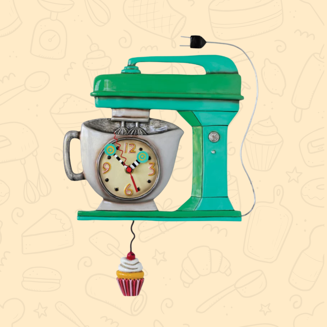 Allen Designs Vintage Green Mixer Clock
