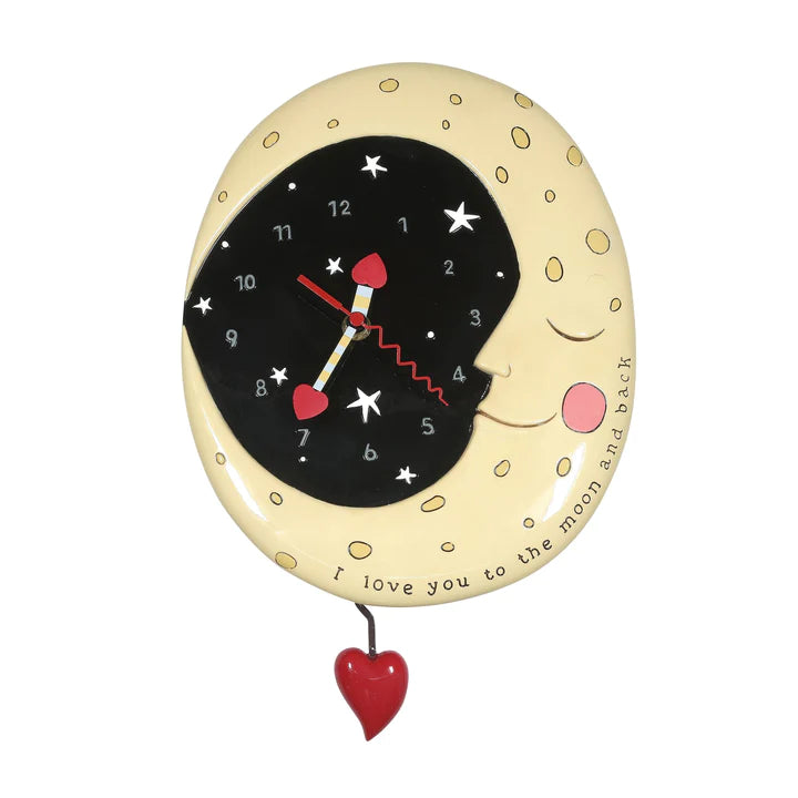 Allen Designs Moon and Back Wall Clock