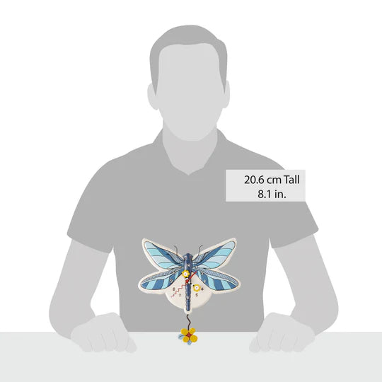 Allen Designs Blue Dragonfly Wall Clock