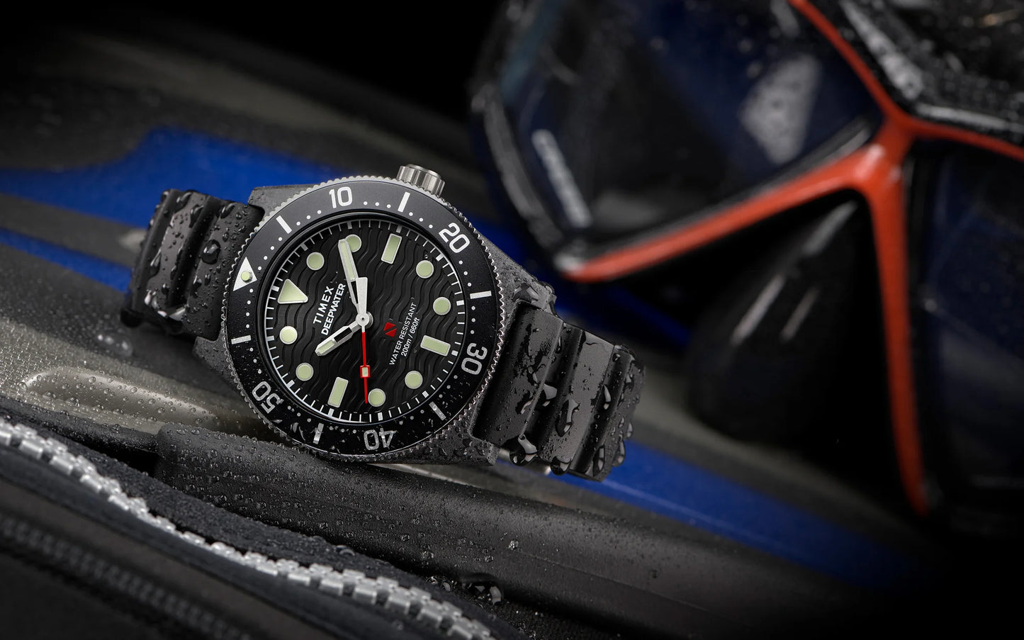 Timex Deepwater Reef 200 XCF 43mm Synthetic Rubber Strap Watch