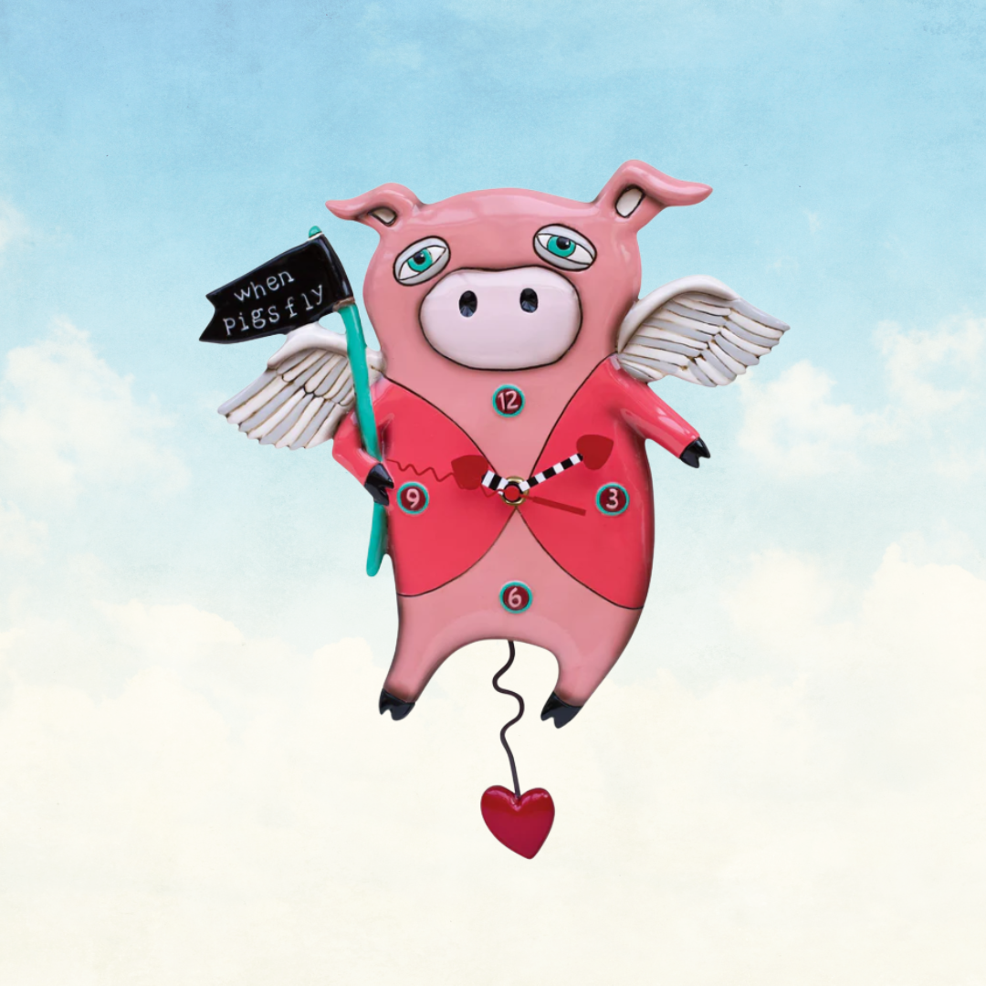Allen Designs Pigs Fly Clock