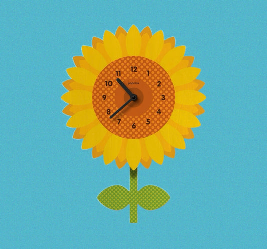 Popclox Sunflower Pendulum Clock