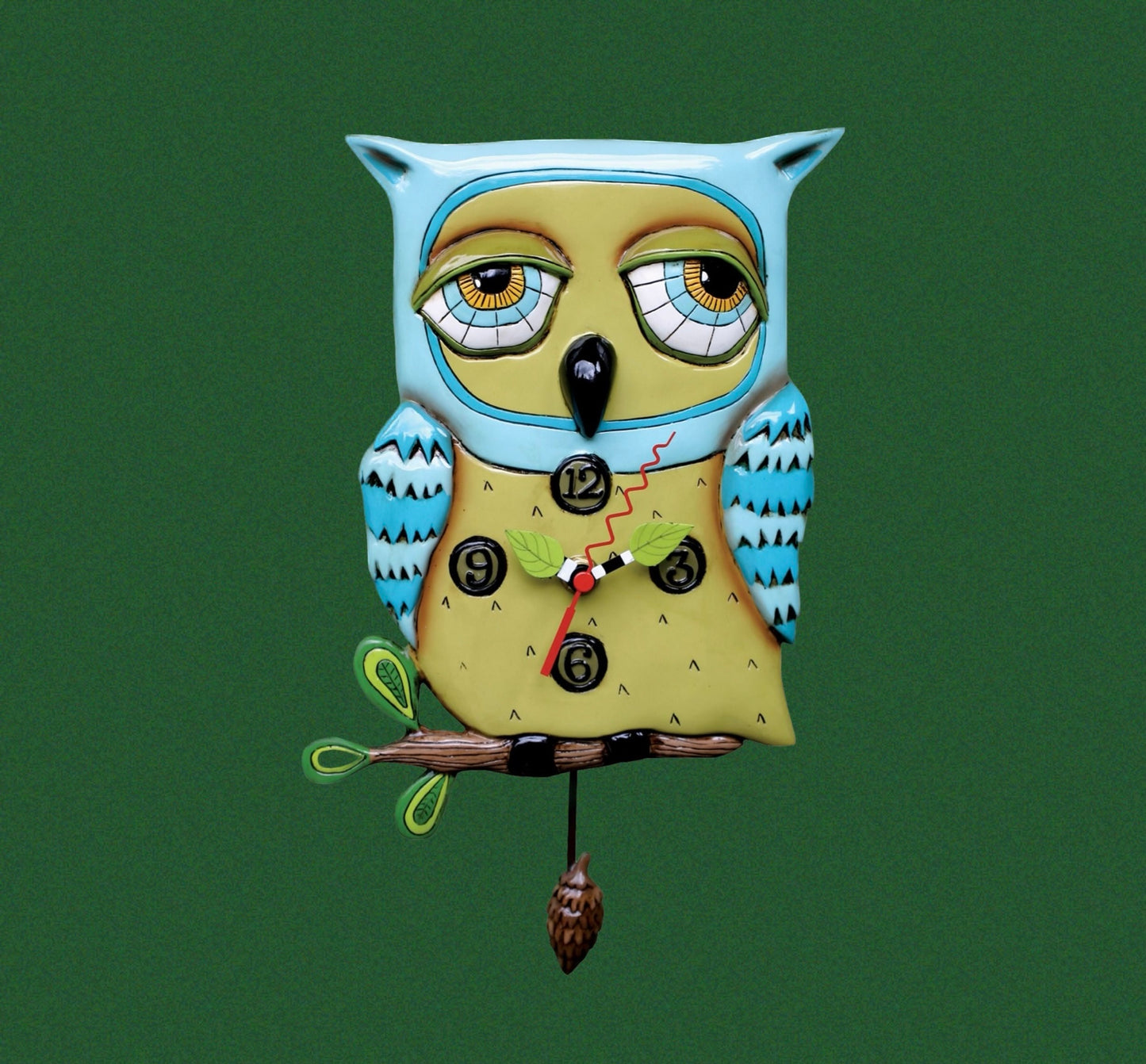 Allen Designs Blue Owl Clock