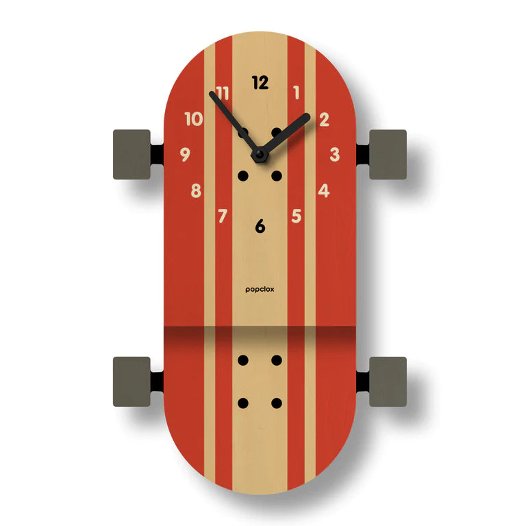 Popclox Skateboard Pendulum Clock