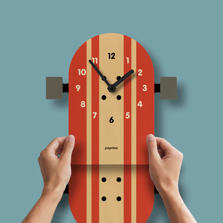 Popclox Skateboard Pendulum Clock