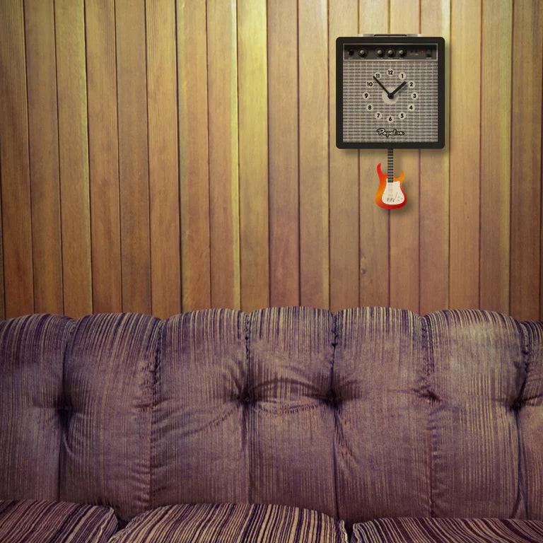 Popclox Guitar Amp Pendulum Clock