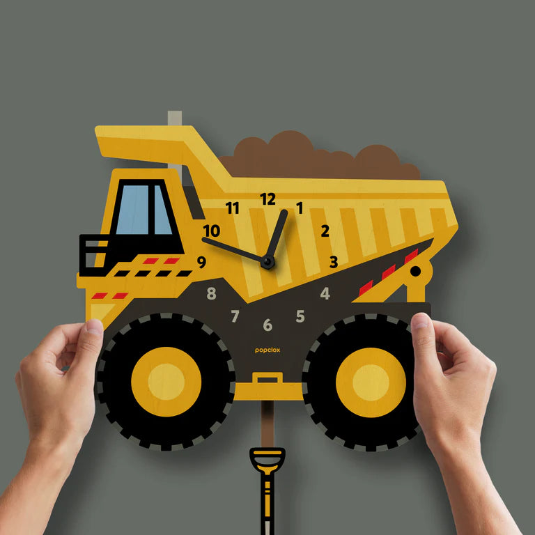 Popclox Dump Truck Pendulum Clock