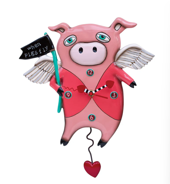 Allen Designs Pigs Fly Clock