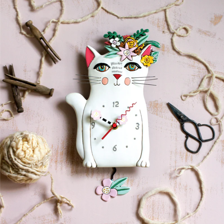 Allen Designs Pretty Kitty Clock