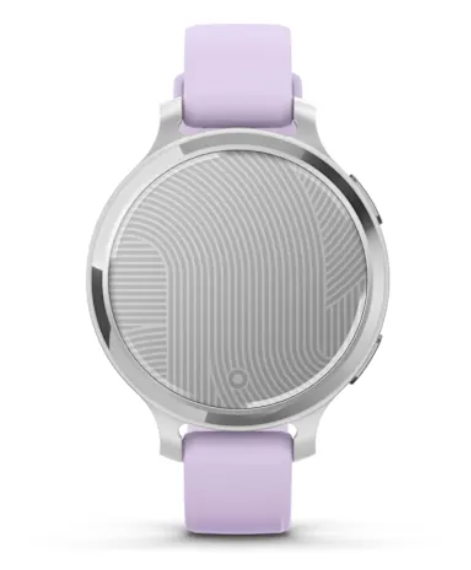 Garmin Lily® 2 Active - Silver with Purple Jasmine Silicone Band