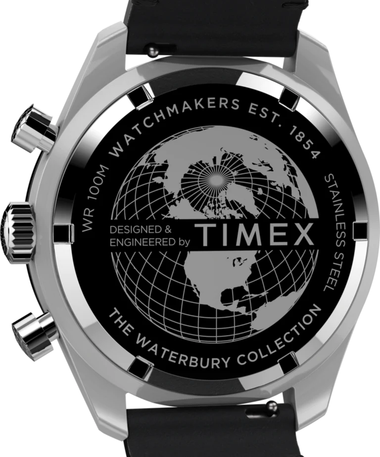 Timex Waterbury Chronograph 41mm Leather Strap Watch