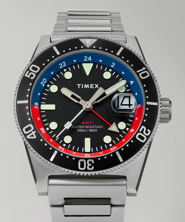 Timex Deepwater Reef 200 GMT 41mm Stainless Steel Bracelet Watch