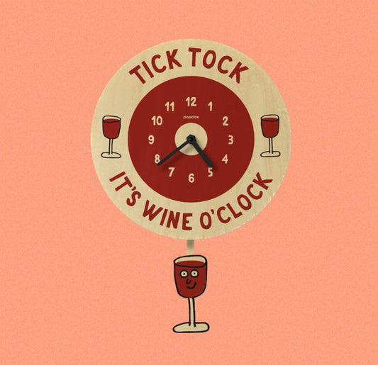 Popclox Wine O'Clock Pendulum Clock