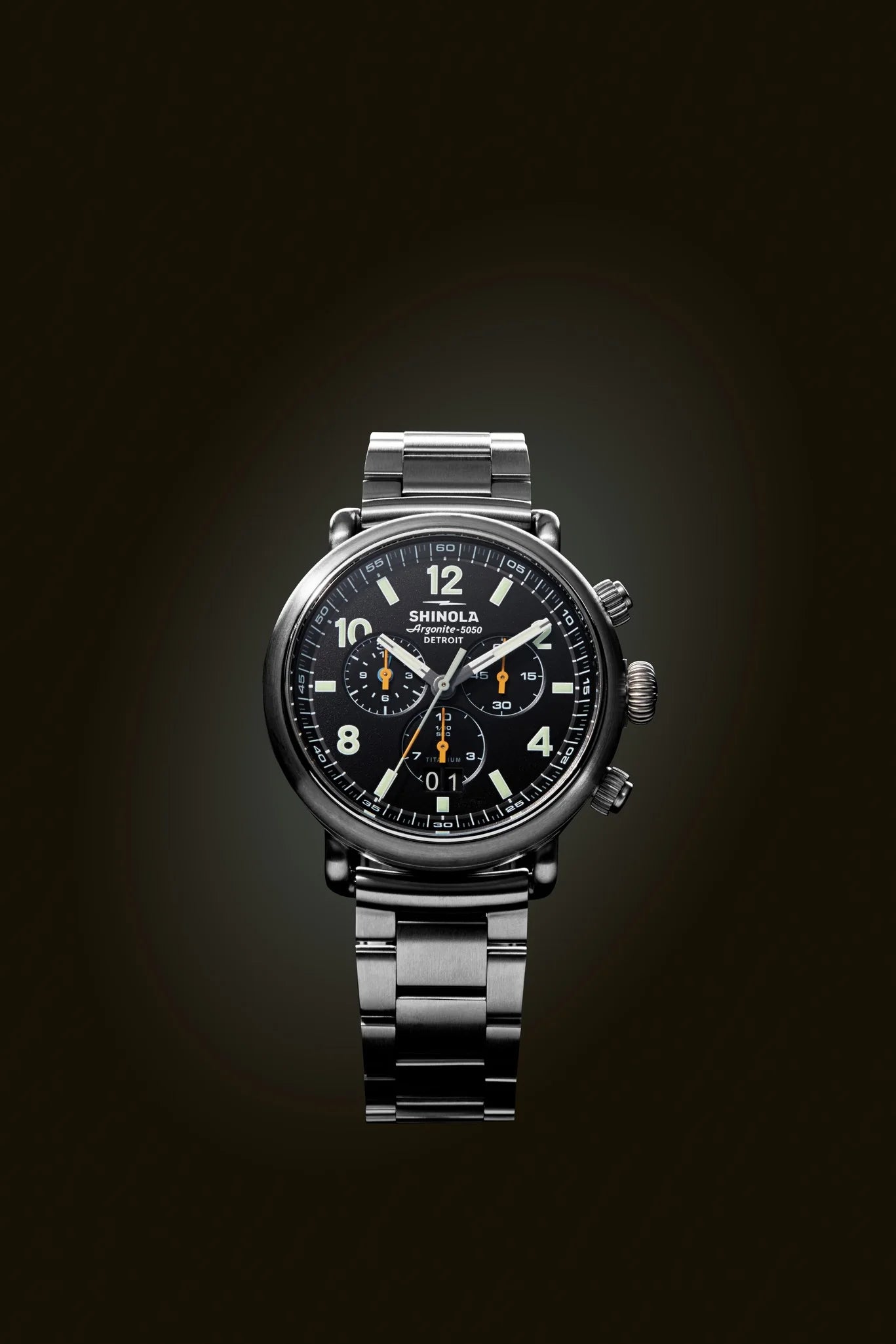 Shinola Runwell Chronograph West Wind Watch Gift Set with Additional Strap