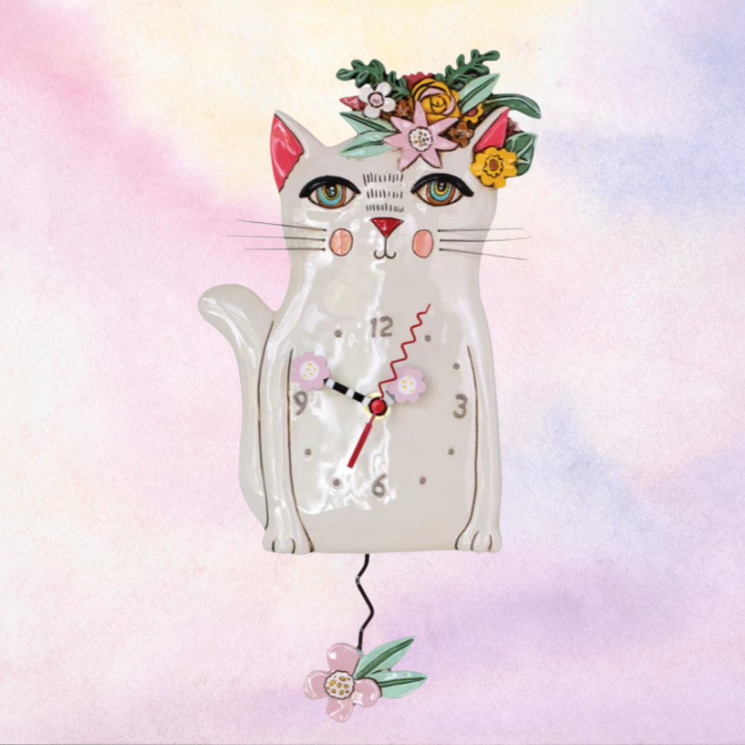 Allen Designs Pretty Kitty Clock