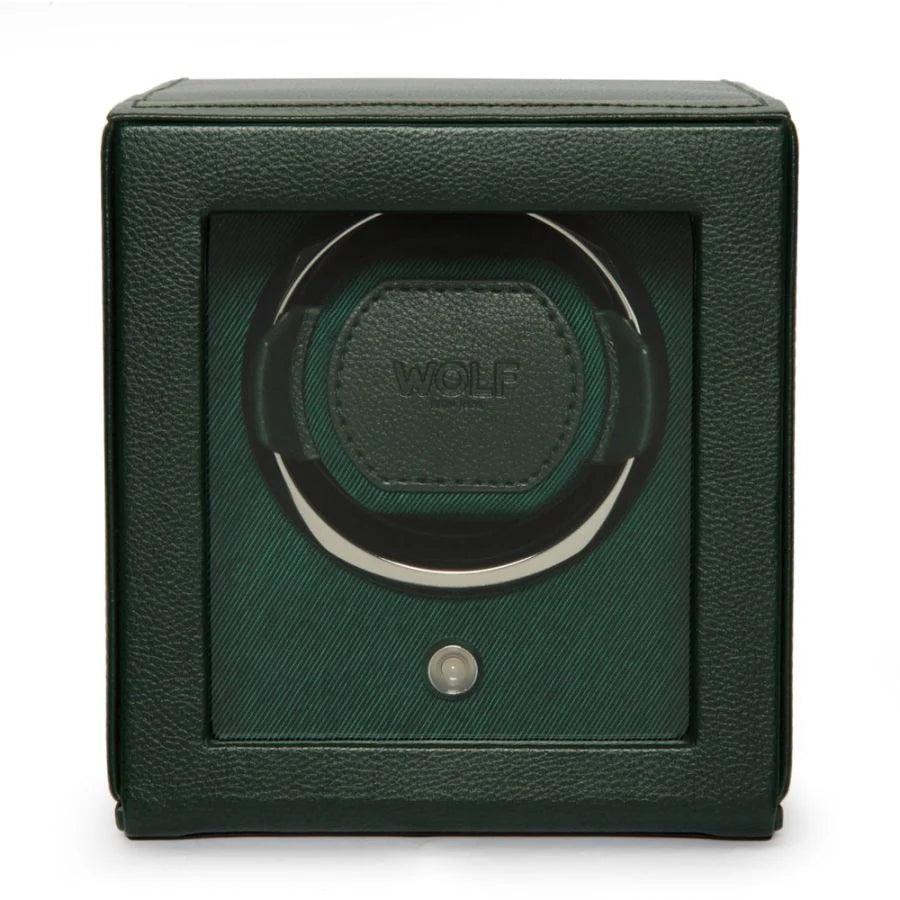 Wolf - Cub Single Watch Winder With Cover | Green| 461141