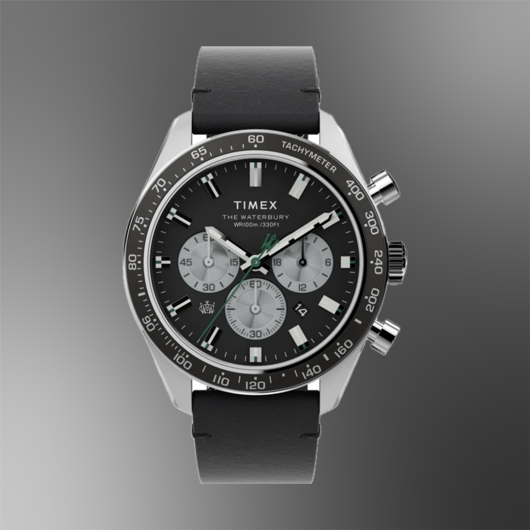 Timex Waterbury Chronograph 41mm Leather Strap Watch
