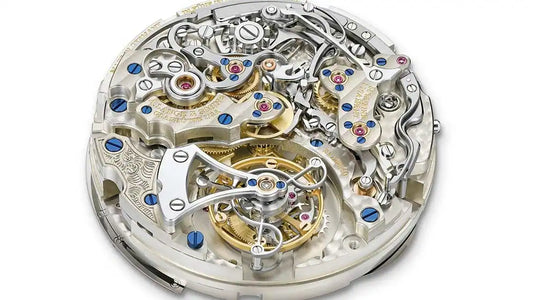 The jewels inside a watch movement.