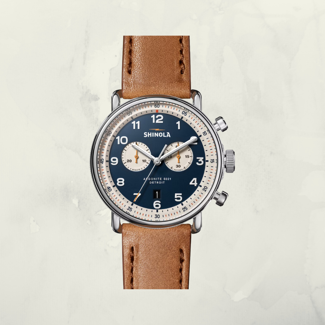 Shinola The Canfield Chrono Model C56 43mm - Blue Dial