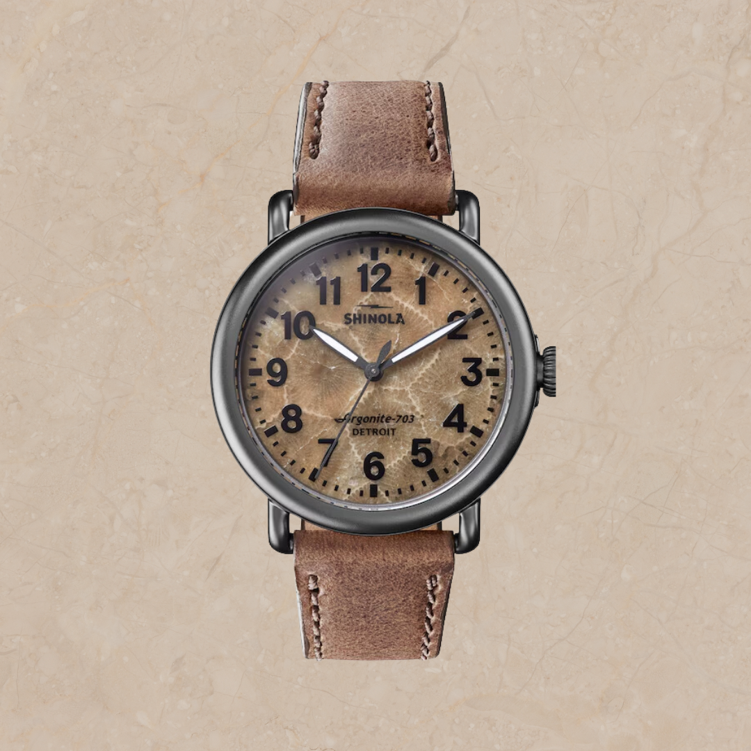 Shinola The Runwell 41mm - British Tan Leather Strap