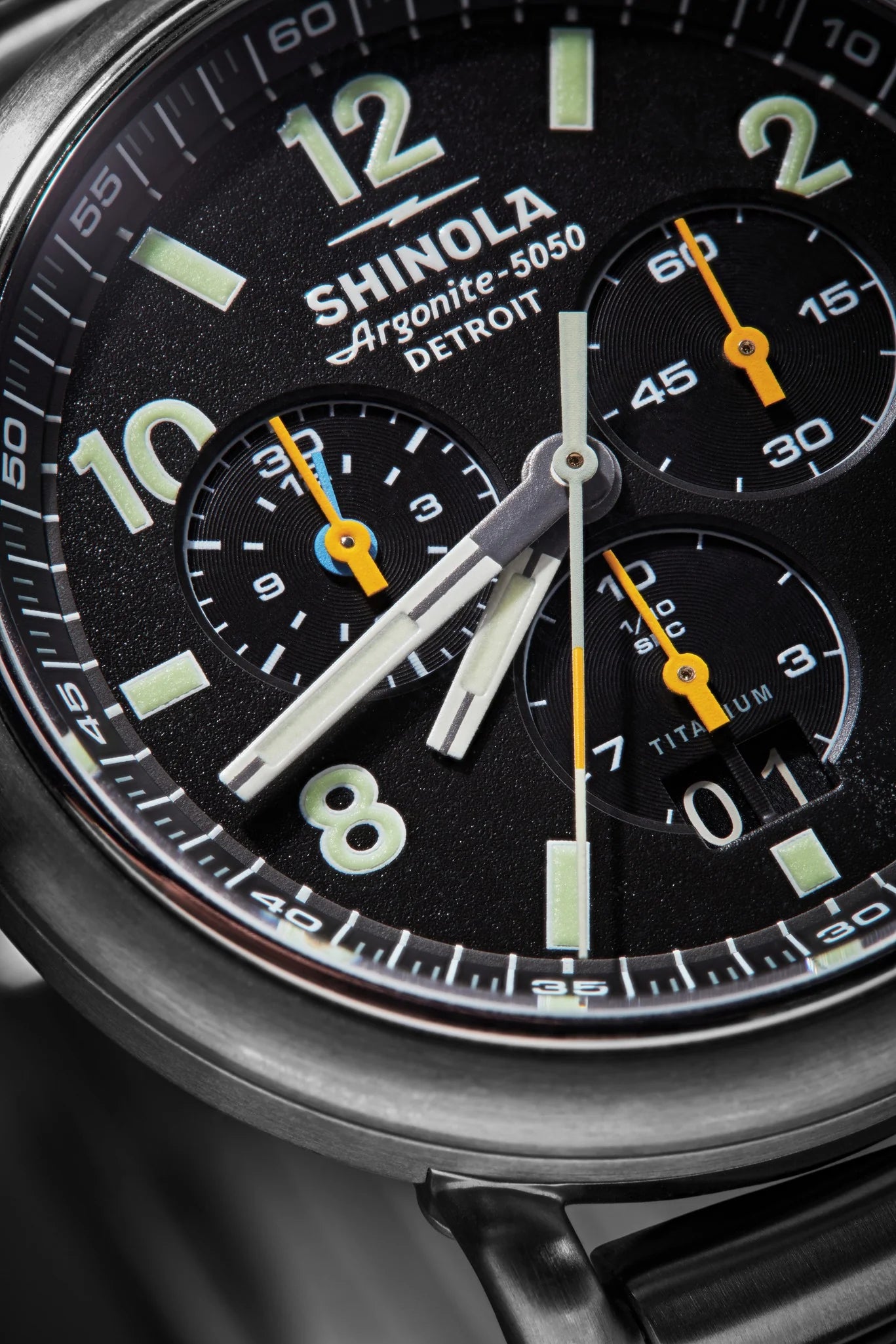 Shinola Runwell Chronograph West Wind Watch Gift Set with Additional Strap