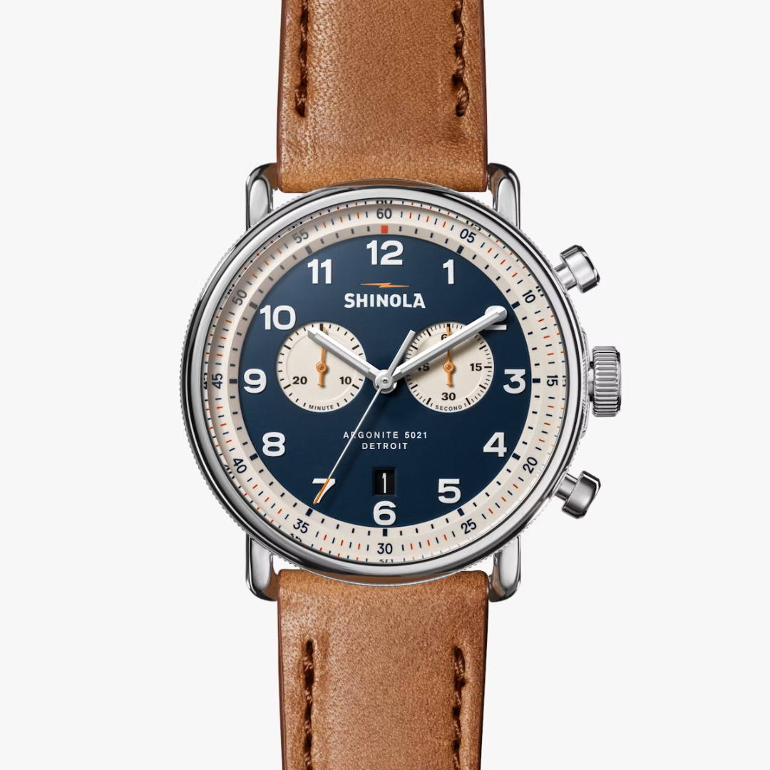 Shinola The Canfield Chrono Model C56 43mm - Blue Dial