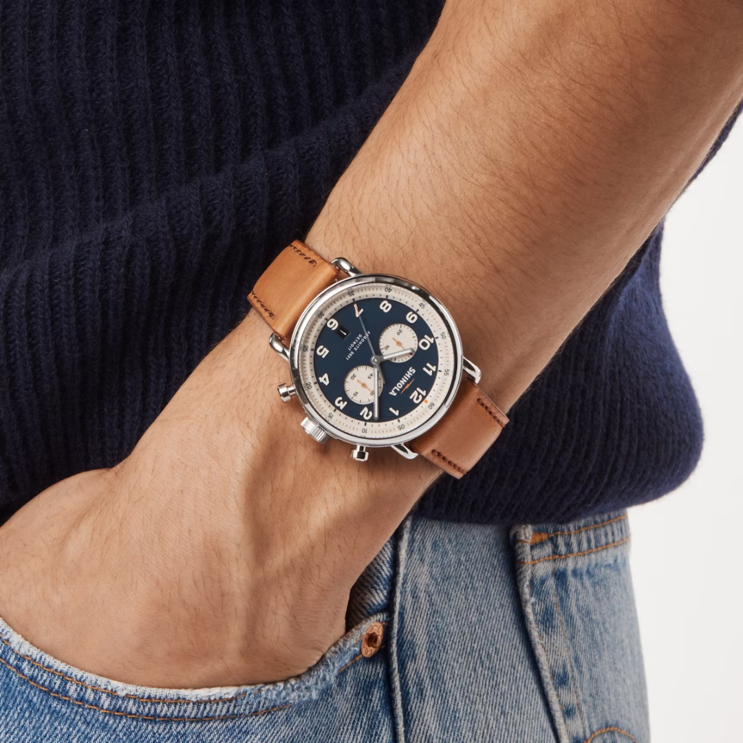 Shinola The Canfield Chrono Model C56 43mm - Blue Dial