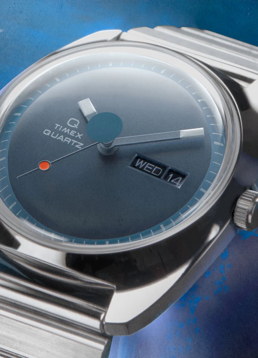 Timex Q 1975 Enigma Reissue 37mm Stainless Steel Bracelet Watch