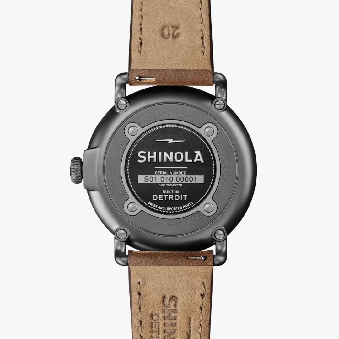 Shinola The Runwell 41mm - British Tan Leather Strap