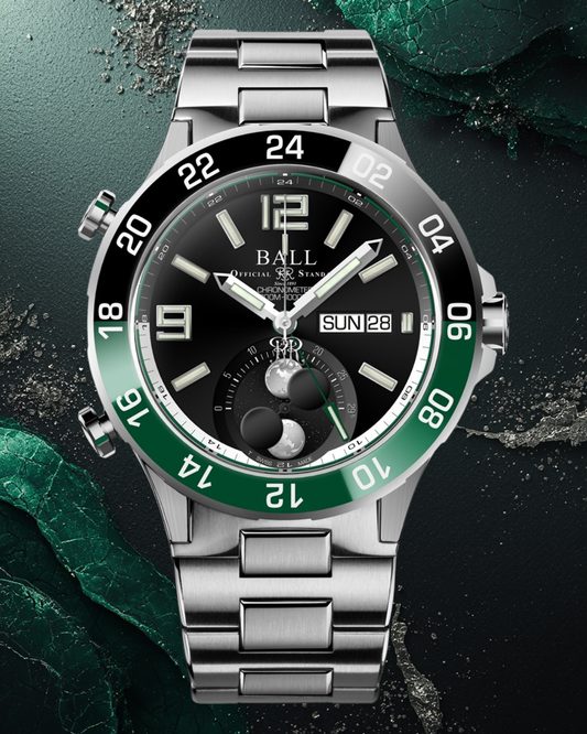 Ball Roadmaster Marine GMT Moon Phase DG3220A-S2C-BK