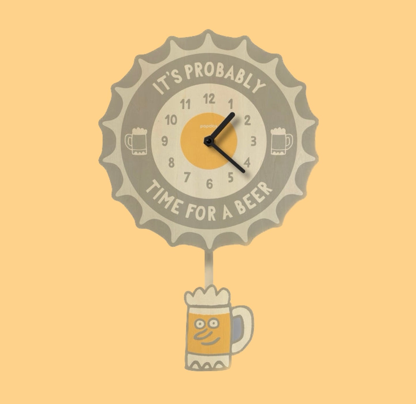 Popclox Beer Time Pendulum Clock