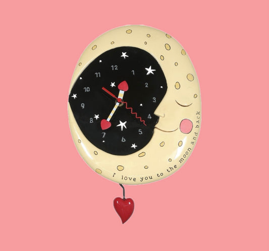 Allen Designs Moon and Back Wall Clock