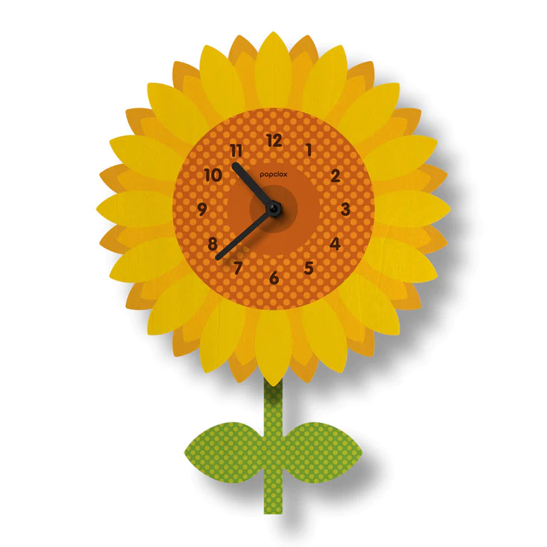 Popclox Sunflower Pendulum Clock