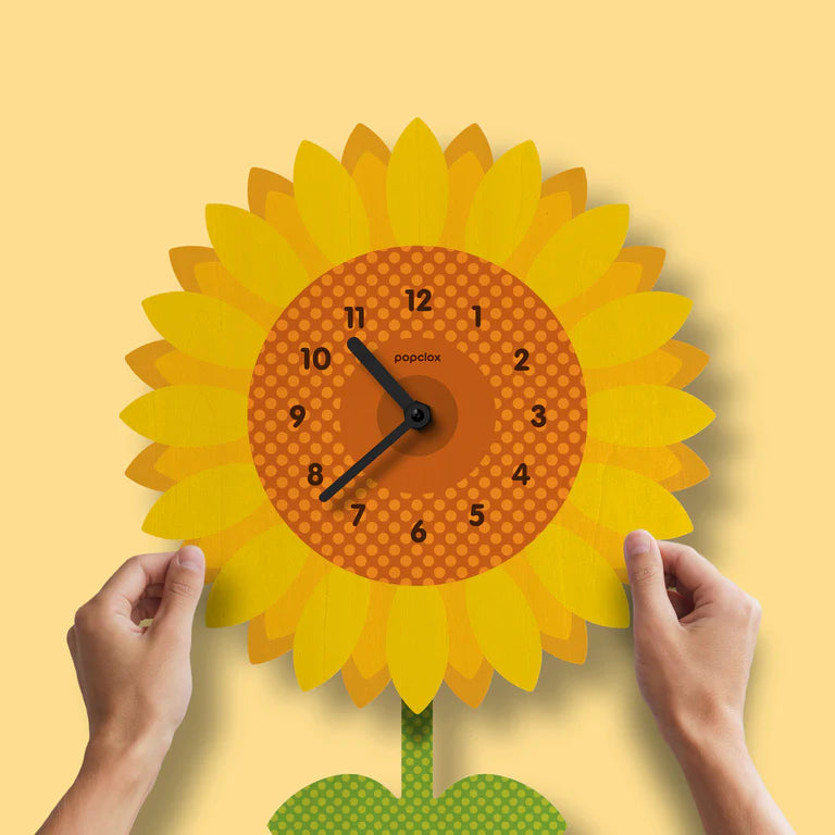 Popclox Sunflower Pendulum Clock