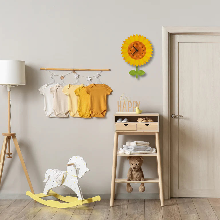 Popclox Sunflower Pendulum Clock