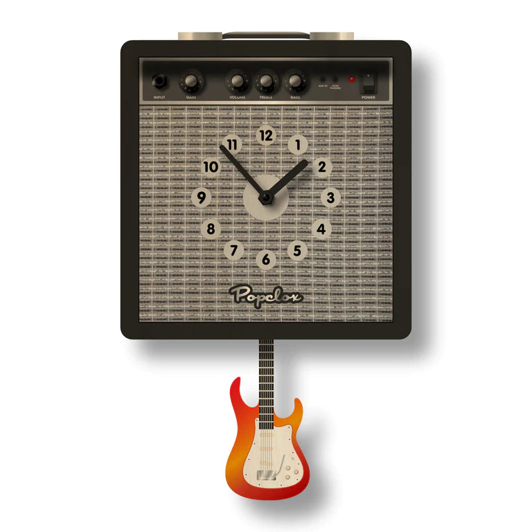 Popclox Guitar Amp Pendulum Clock