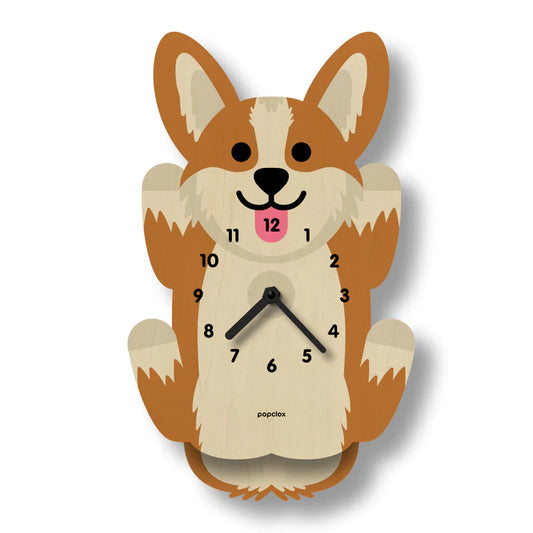 Popclox Corgi Pendulum Clock