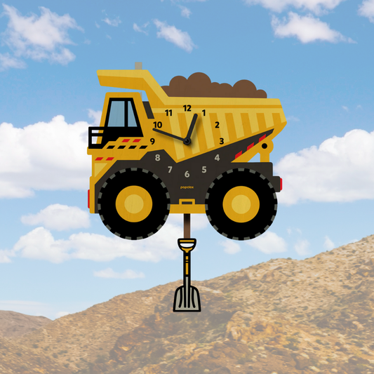 Popclox Dump Truck Pendulum Clock