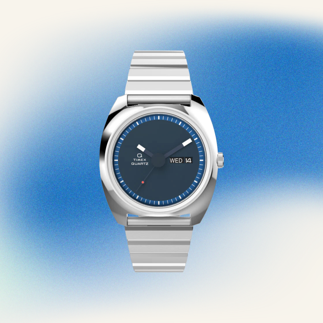 Timex Q 1975 Enigma Reissue 37mm Stainless Steel Bracelet Watch