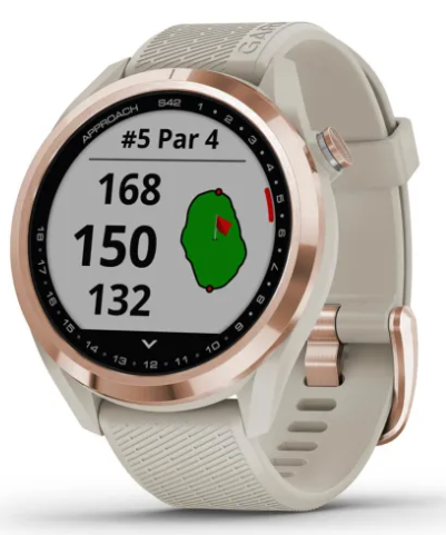 Garmin Approach® S42 - Rose Gold with Light Sand Band