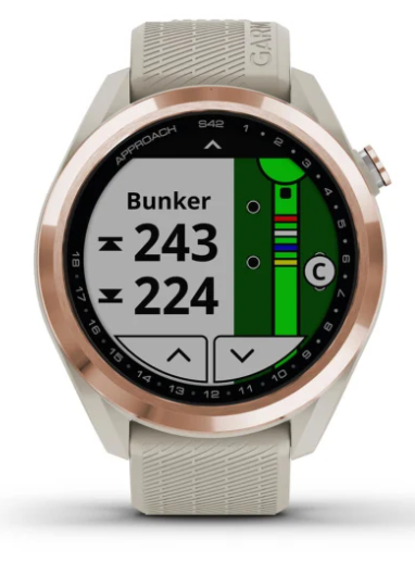 Garmin Approach® S42 - Rose Gold with Light Sand Band