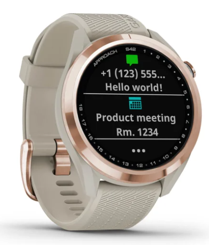 Garmin Approach® S42 - Rose Gold with Light Sand Band