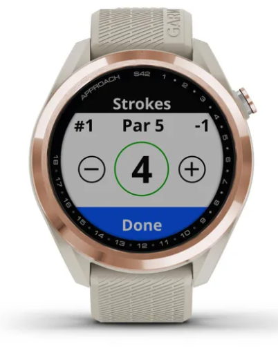 Garmin Approach® S42 - Rose Gold with Light Sand Band