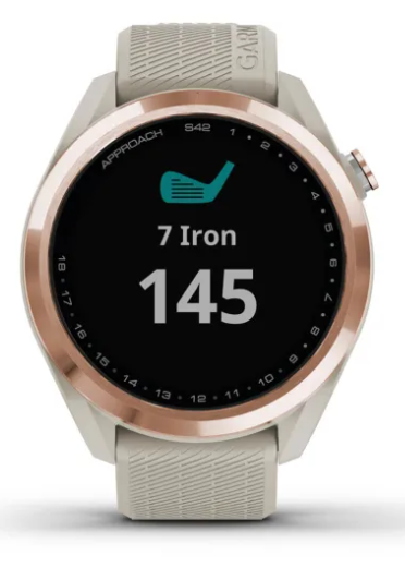 Garmin Approach® S42 - Rose Gold with Light Sand Band