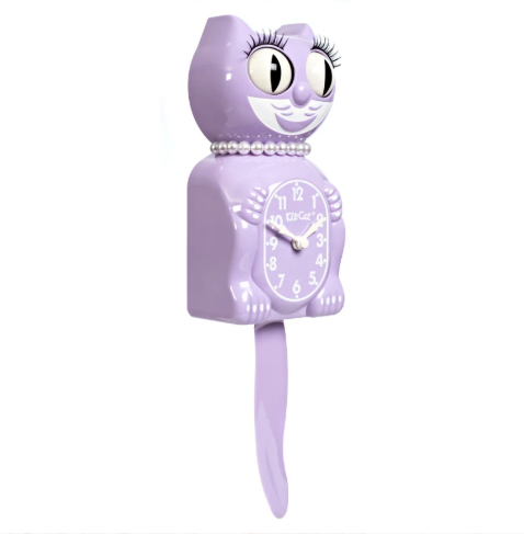 Kit-Cat Klock Pastel Lilac Lady (15.5″ high)