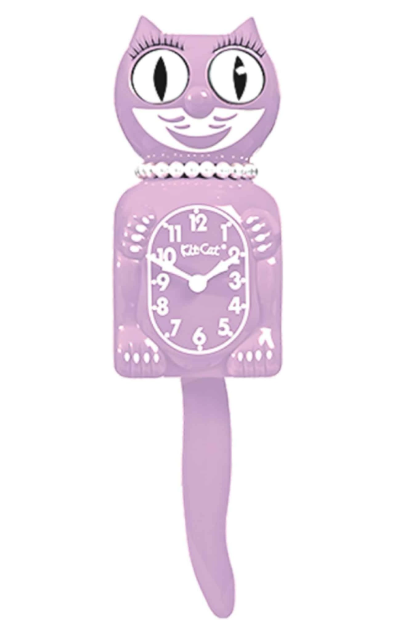 Kit-Cat Klock Pastel Lilac Lady (15.5″ high)