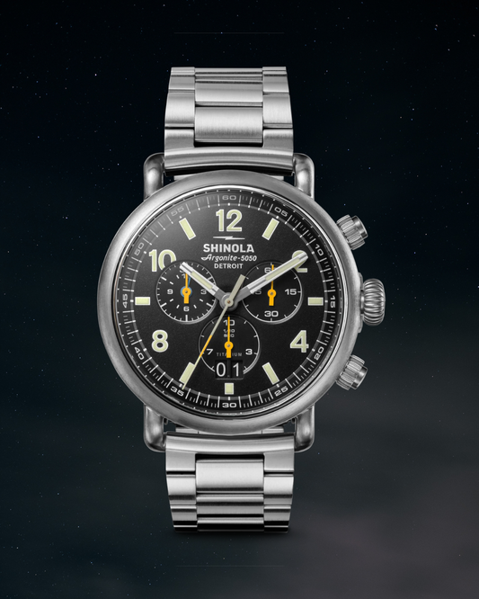 Shinola Runwell Chronograph West Wind Watch Gift Set with Additional Strap