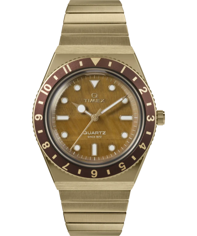 Q Timex® 36mm Stainless Steel Expansion Band Watch