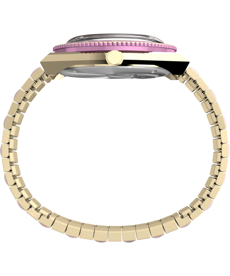 Q Timex® 36mm Stainless Steel Expansion Band Watch