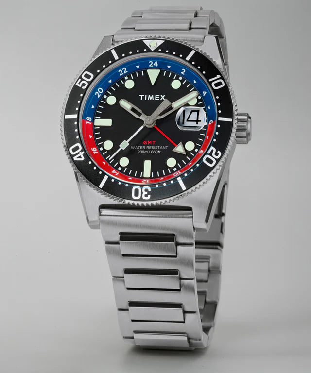 Timex Deepwater Reef 200 GMT 41mm Stainless Steel Bracelet Watch